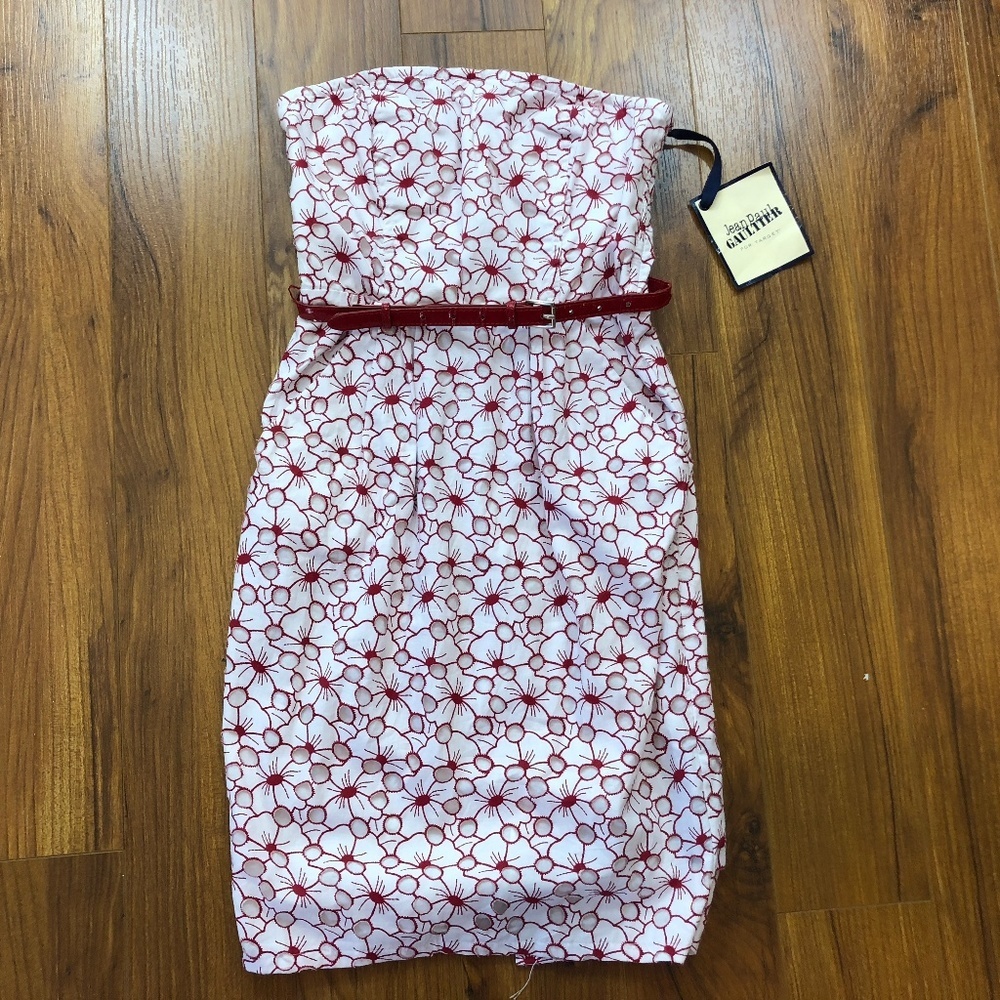 Jean Paul Gaultier Target Red Strapless Dress 5